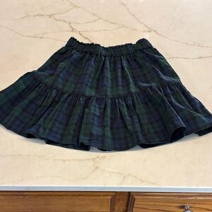 Crewcuts Girls Tartan Skirt in Green and Blue